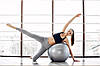М'яч для фітнесу (фітбол) PowerPlay 4001 Ø75 cm Gymball  Сріблястий + помпа, фото 7