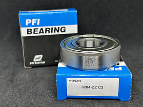 Підшипник 6204 ZZ C3, 80204 (20*47*14) PFI USA ORIGINAL!!!!