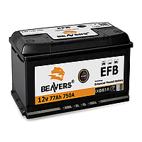 Акумулятор залитий EFB 750А (275х175х190. L3. 577 05) 6СТ-77 (R+) BEAVERS EFB