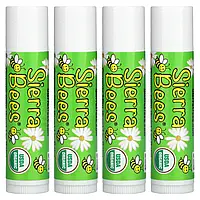 Sierra Bees, Органические бальзамы для губ, мятный взрыв, 4 штуки в упаковке весом 0,15 унции (4,25 г) каждая