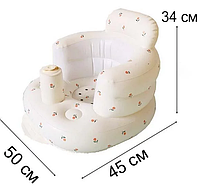 Детское кресло надувное для детей от 1 года учит сидеть изготовлено из прочного ПВХ материала тюльпан