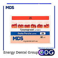 Гуттаперчевые штифты стоматологические MDS кон. 04 25