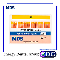 Гуттаперчевые штифты стоматологические MDS кон. 06 20