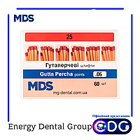 Гуттаперчевые штифты стоматологические MDS кон. 06 25
