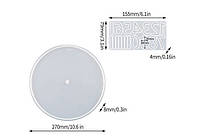 Форма молд для создания часов из эпоксидной смолы циферблат с Арабскими цифрами 270 мм 5348