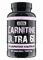 Карнитин для похудения 60 капсул 500 мг L-carnitine ultra Extremal Жиросжигатель для женщин мужчин Л-карнитин