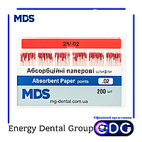 Бумажные штифты стоматологические MDS кон. 02 25