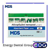 Бумажные штифты стоматологические MDS кон. 02 35