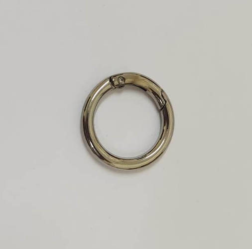 Кольцо карабин для сумки цвет серебро внутренний диаметр 25 мм 5126 (ID ...