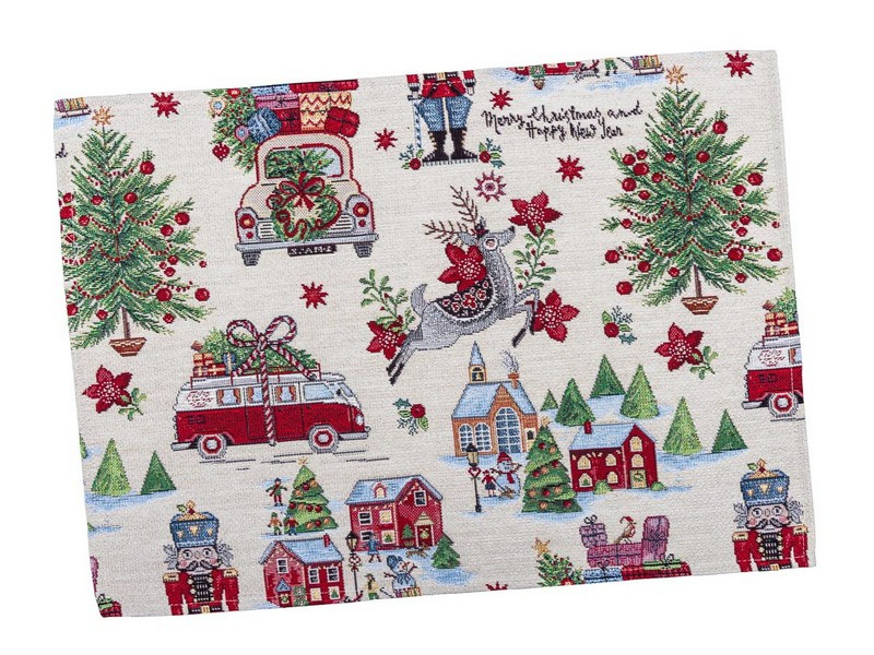 Новорічна серветка на стіл гобеленова MELVILLE 34*44 см, фото 1