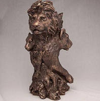 Ваза декоративная для икебаны "Прайд львы" из полистоуна от итальянского бренда Veronese 32 см