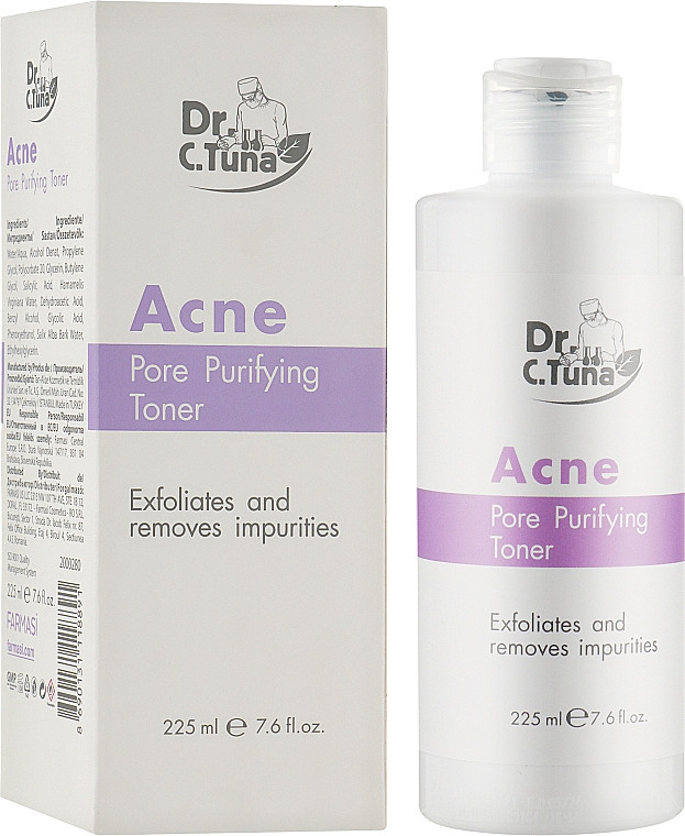 Уценка! Срок 05/2024. Тонік для обличчя Акне від прищів і висипок Acne, 225 мл Dr. C.Tuna Farmasi