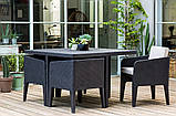 Комплект пластикових садових меблів Keter Columbia SET5 247480 графіт, фото 4
