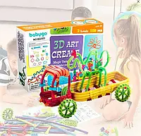 Детский конструктор гнущийся Babygo Создание 3D Искусство 1 уровень | Конструктор "Волшебные палочки"
