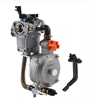 Карбюратор для генератора 2 - 3кВт (168F/170F) з газовим редуктором; (газ/бензин/пальне/генератор/ Хонда/Honda)