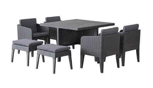Комплект пластикових садових меблів Keter Columbia SET9 247484 графіт