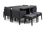 Комплект пластикових садових меблів Keter Columbia SET9 247484 графіт, фото 3