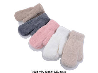 Жіночі зимові теплі рукавиці з хутром, 12 шт., кольору мікс