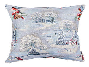 Новорічна наволочка гобеленова 45*45 см EDEN1254 одностороння наволочка