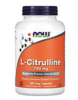 L-Citrulline 750 мг - 180 капсул - NOW Foods (L-цитрулин Нау Фудс)