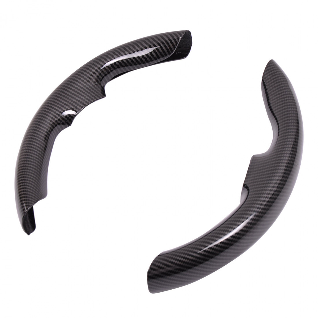 Накладка чохол на кермо універсальна аквапринт карбон ABS Пластик 3D чорний, фото 1