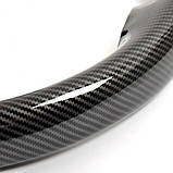 Накладка чохол на кермо універсальна аквапринт карбон ABS Пластик 3D чорний, фото 2