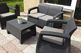 Комплект пластикових меблів Corfu II Set графіт 223204, фото 7