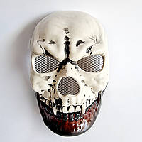 Маска Череп с клыками на Хэллоуин белая, 25х20 см