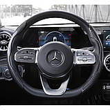 Накладка чохол на кермо універсальна аквапринт карбон 3D чорний, фото 3