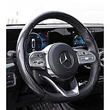 Накладка чохол на кермо універсальна аквапринт карбон 3D чорний, фото 4