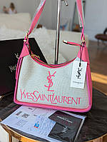 Женская сумка YSL багет светло-малиновый