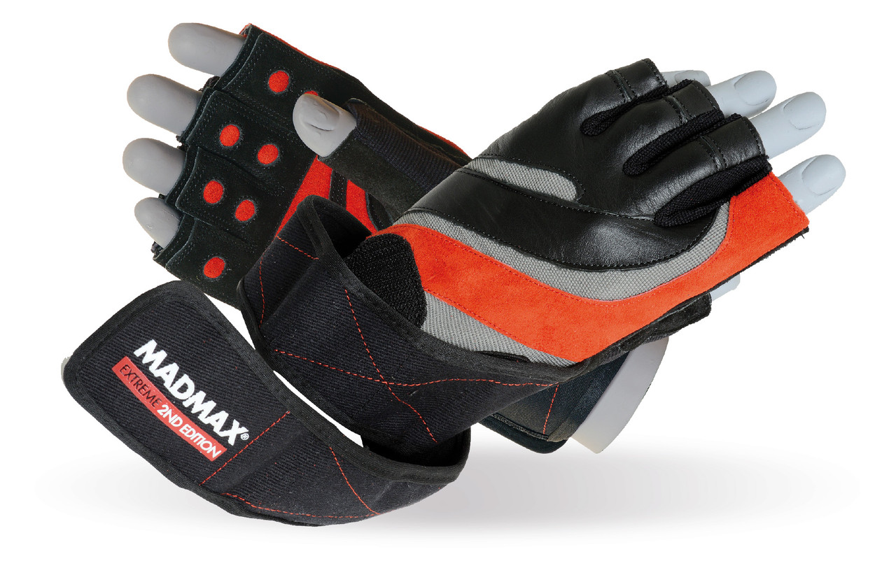 Рукавички для фітнесу MadMax MFG-568 Extreme 2nd edition Black/Red XL