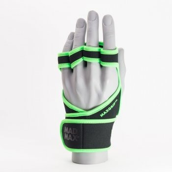 Рукавички для фітнесу MadMax MFG-303 MAXGRIP neoprene wraps Black/Grey S/M
