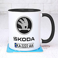 Чашка Skoda Logo с номером (Шкода)