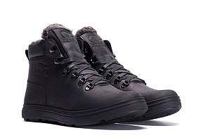 Зимові шкіряні черевики Polar Bear Black чорні