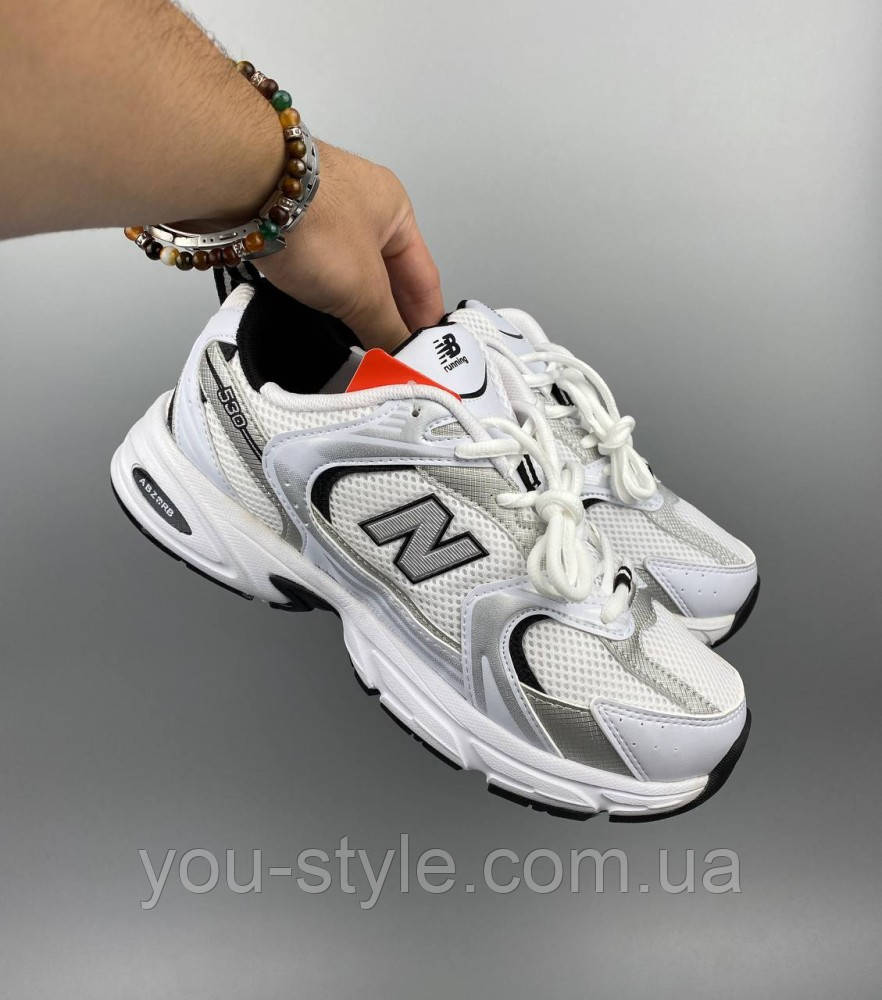 Чоловічі кросівки New Balance 530 white silver black