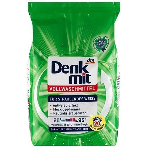Порошок для прання білого одягу Denkmit Vollwaschmittel 1.35 кг 20 прань