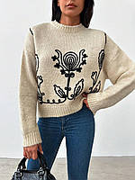 Стильный свитер с вышивкой Турция