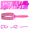 Щітка для волосся Olivia Garden Finger Brush Combo Neon Pink Medium, фото 5