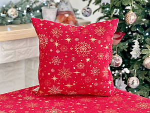 Новорічна наволочка гобеленова 45*45 см ADHARA одностороння наволочка