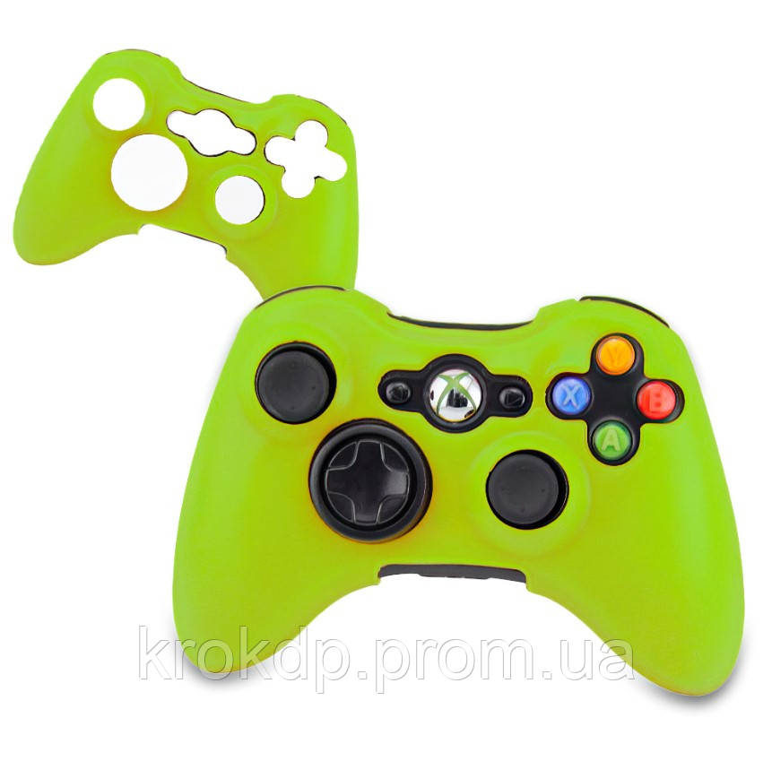 Чохол на джойстик для Xbox 360 Силіконовий чохол для геймпада Салатовий Зелений Жовтий
