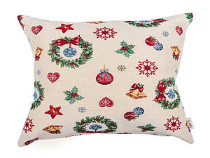 Новорічна наволочка гобеленова 45*45 см FEDERICA C-NV одностороння наволочка
