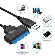 Перехідник U&P USB 3.0 - SATA 22pin 0.23 м Black