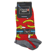 Мужские короткие носки и принтом Ducks №75 40-44 красные