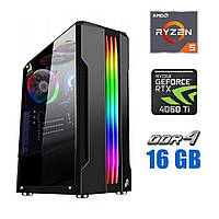 Новый ПК MT/ Ryzen 5 3600/ 16 GB RAM/ 480 GB SSD/ GeForce RTX 4060 Ti 8GB/ 600W