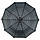 Стильна парасолька напівавтомат в клітинку від Bellissimo, сірий з чорною ручкою, М0532-2, фото 7