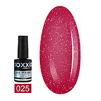 Гель-лак Oxxi Professional No 025 (червоно-малиновий з мікроблеском), 10 мл