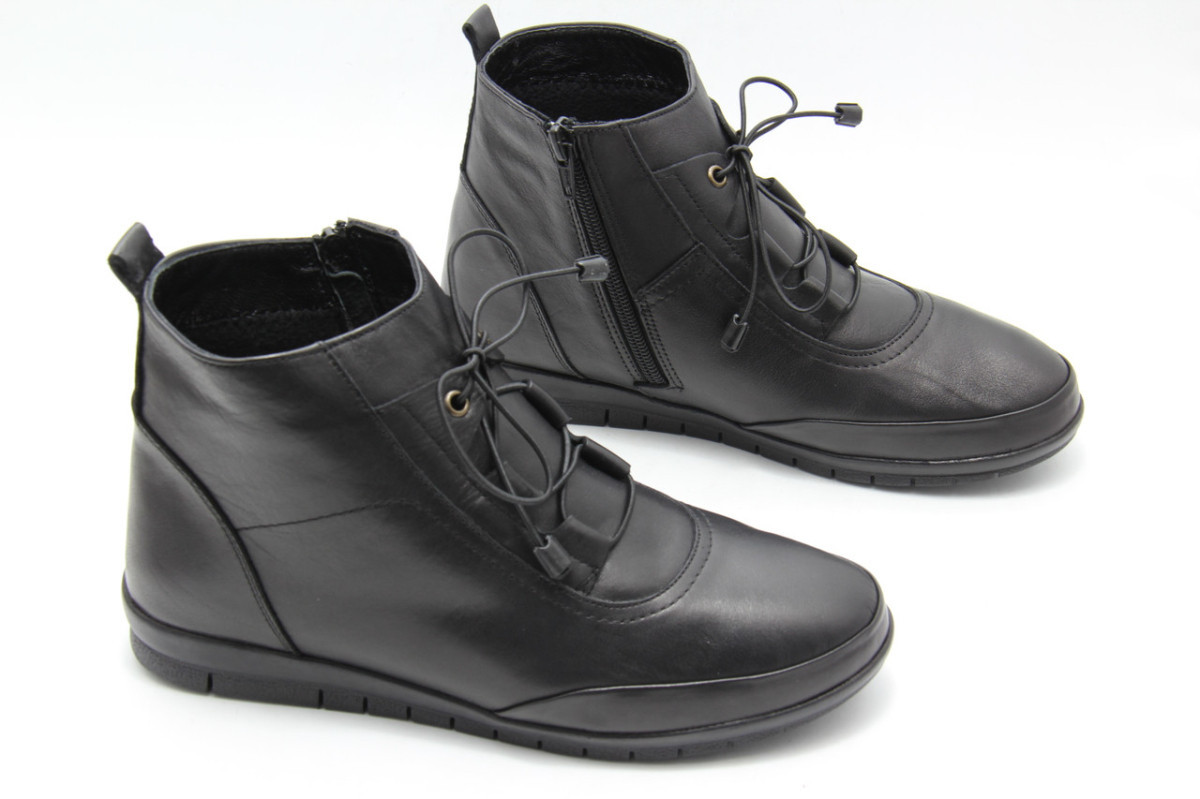 Черевики жіночі Aras Shoes 829-siyah чорні на низькому ходу 37