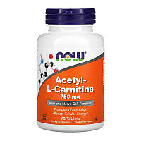 Карнитин NOW Acetyl-L-Carnitine 750 mg (90 tabs)