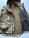 Куртка демісезонна на флісі Soft Shell піксель, фото 5